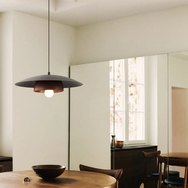 Ares Wabi-Sabi Pendelleuchte aus Walnussholz