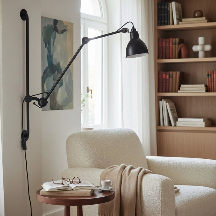 Hamilton Industrial Swing Arm Metal Wall Light | Ping – pinglighting.de